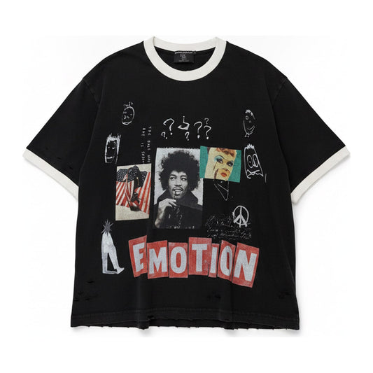 Mixed Emotion "Emotion Lives Forever" Tee — Black Wash - ghost mannequin