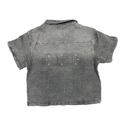 Mixed Emotion Jean Shirt — Grey — Mixed Emotion — view 3