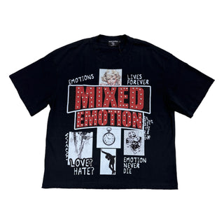 Mixed Emotion Jeweled Box Logo Tee — Black