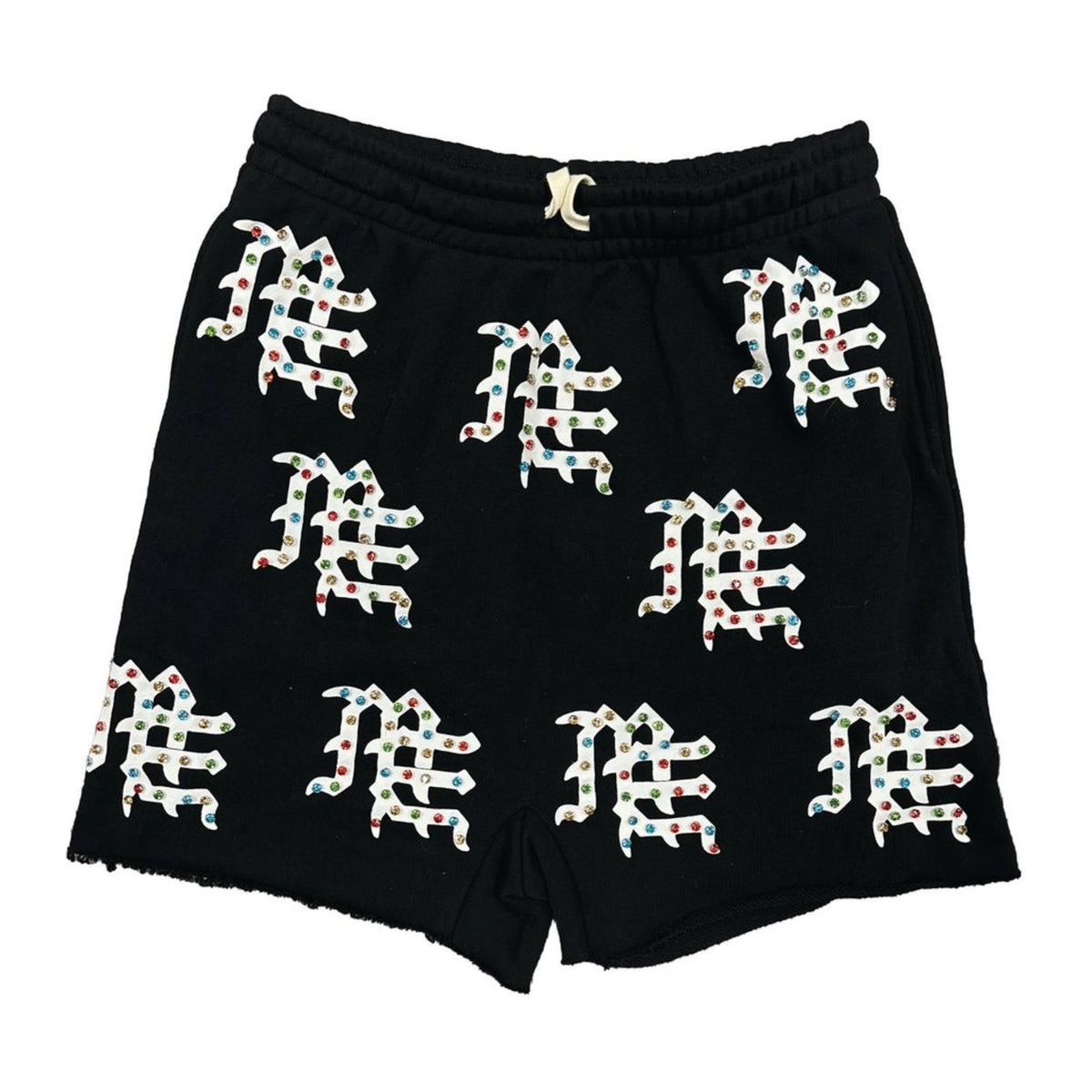 Mixed Emotion MF Rhinestone Shorts — Black — Mixed Emotion — view 2