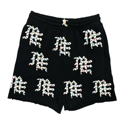 Mixed Emotion MF Rhinestone Shorts — Black — Mixed Emotion — view 2