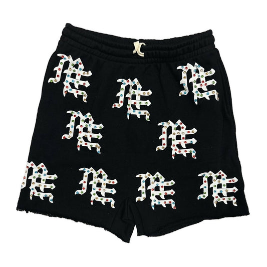 Mixed Emotion MF Rhinestone Shorts — Black — Mixed Emotion — view 2