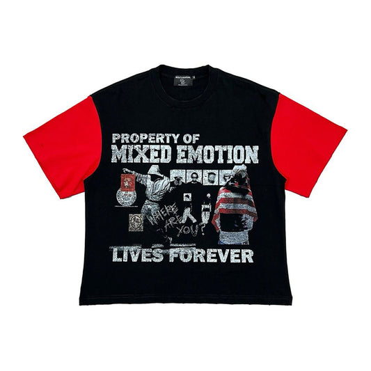 Mixed Emotion "Property" Tee — Black/Red — Mixed Emotion — view 2