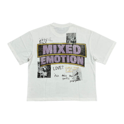 Mixed Emotion "Where Are You" Box Logo Tee — White — Mixed Emotion — view 2