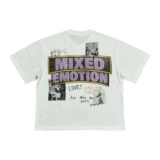 Mixed Emotion "Where Are You" Box Logo Tee — White — Mixed Emotion — view 2