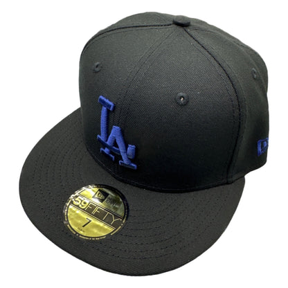 New Era Los Angeles Dodgers 59FIFTY Fitted — Black/Royal — view 2