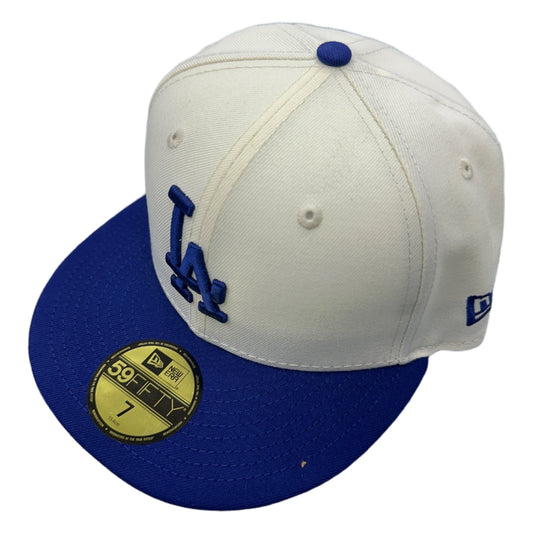 New Era Los Angeles Dodgers 59FIFTY Fitted — Chrome White/Royal — view 2