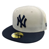 New Era New York Yankees 59FIFTY Fitted — Chrome White/Navy