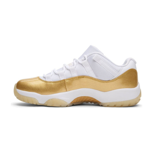 Nike Women's Air Jordan 11 Retro Low — White/Metallic Gold — view 2