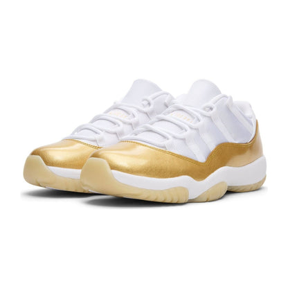 Nike Women's Air Jordan 11 Retro Low — White/Metallic Gold — view 3