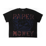 Paper Money "Rags to Riches" Skull Tee — Black Wash