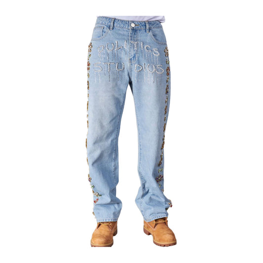 Politics "Quin 385" Embellished Jean — Light Blue — Politics — view 2