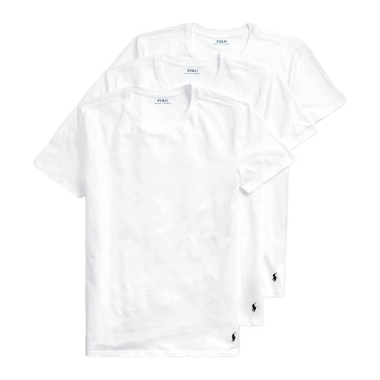 Polo Ralph Lauren Slim Fit Crew Tee 3-Pack — White