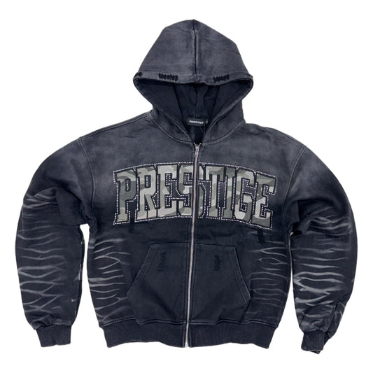 prestige prestige zip up black wash