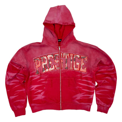 prestige prestige zip up red wash