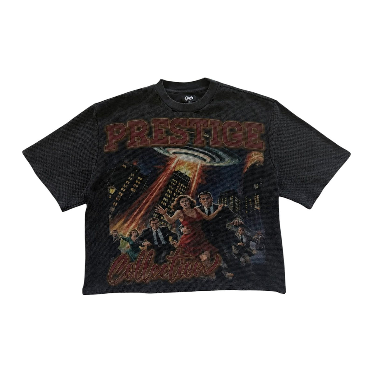 Prestige "UFO Panic" Tee — Black Wash — Prestige — view 2
