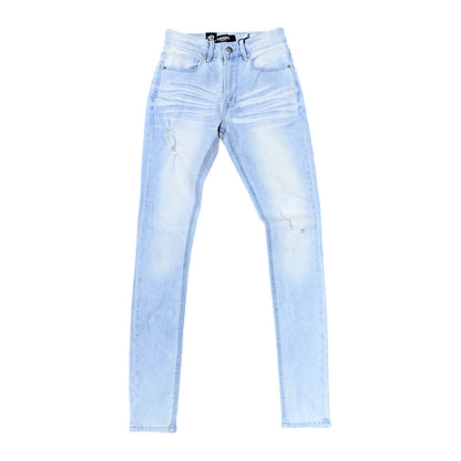 Ransom London "Glacier" Denim — Ice Blue Distressed — Ransom London — view 2