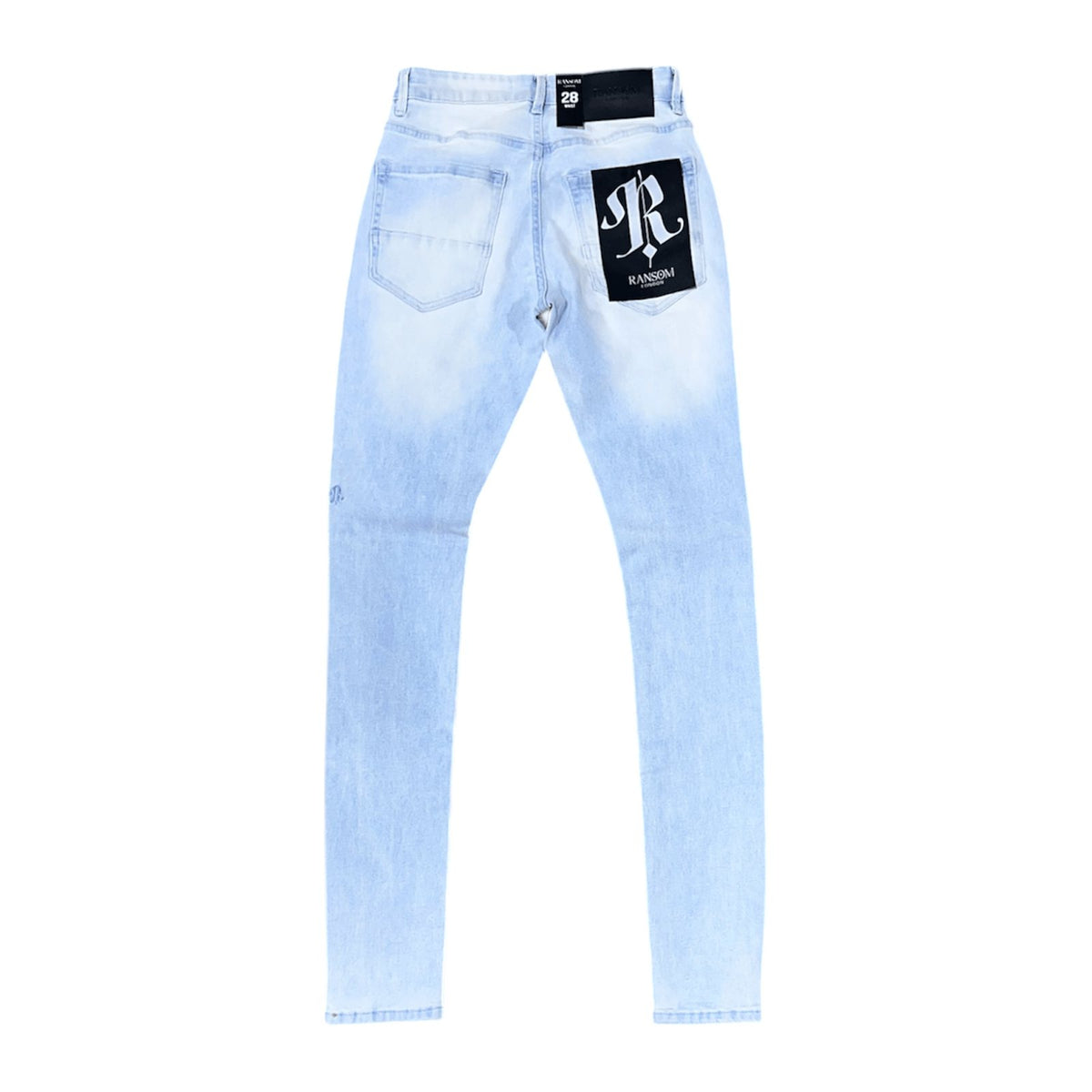 Ransom London "Glacier" Denim — Ice Blue Distressed — Ransom London — view 3