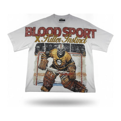 Roku Studio "Blood Sport" Tee — White - ghost mannequin