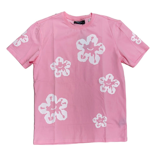 roku studio flower print tee pink
