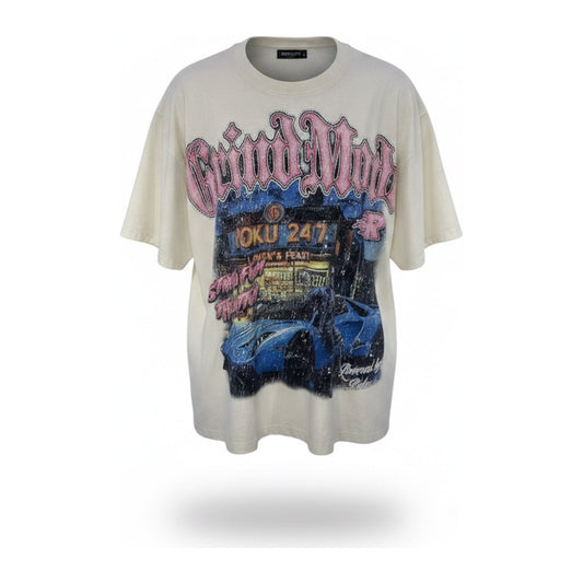 Roku Studio "Grind Mode" Tee — Tan - ghost mannequin