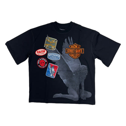 roku studio patches black tee