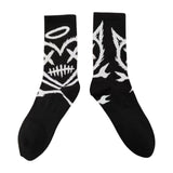 Shattered Hearts Crew Socks — Black