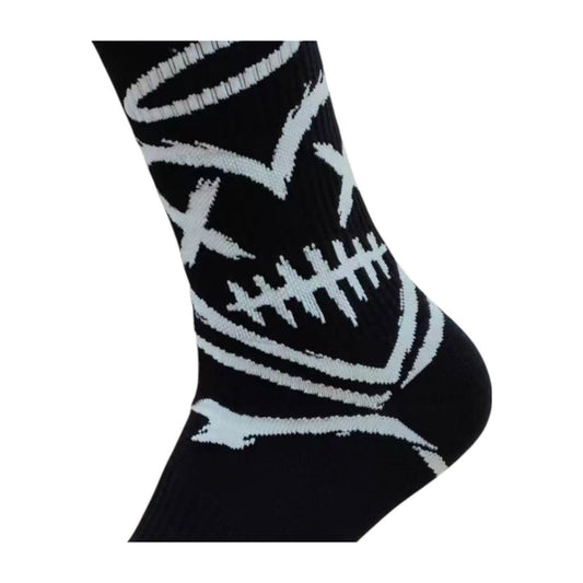 Shattered Hearts Crew Socks — Black — view 2