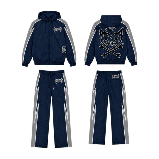 Shattered Hearts Nylon Track Set — Blue/Grey