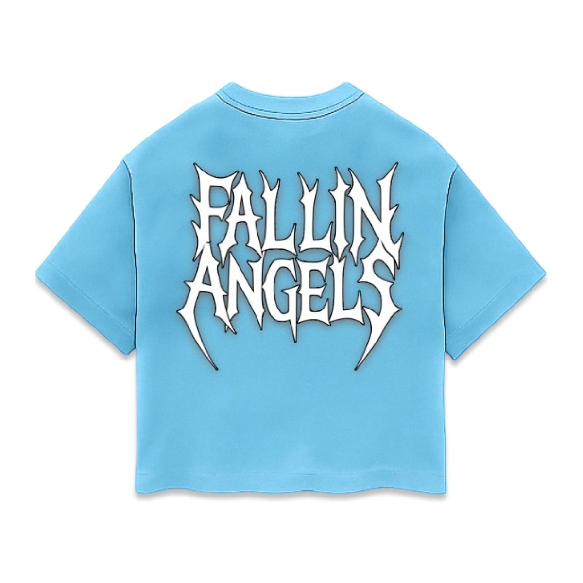 Shattered Hearts "Fallin' Angels" Rhinestone Tee — Sky Blue — Shattered Hearts — view 3