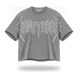 Shattered Hearts "Halo Heart" Distressed Tee - Grey
