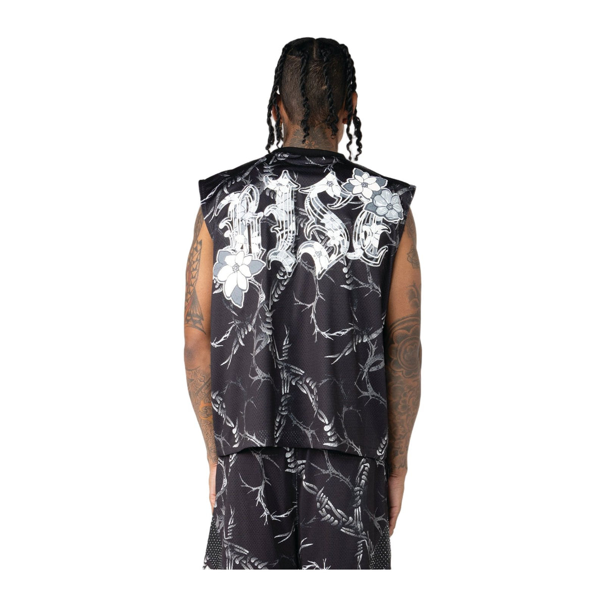 Smoke Rise "91 Thorns" Sleeveless Jersey — Navy — Smoke Rise New York — view 3
