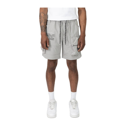 Smoke Rise "Spec" Nylon Cargo Short — Light Grey — Smoke Rise New York — view 2