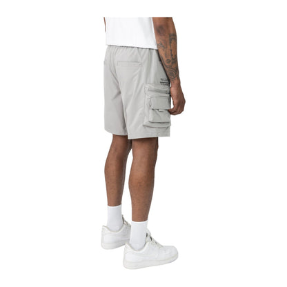 Smoke Rise "Spec" Nylon Cargo Short — Light Grey — Smoke Rise New York — view 4