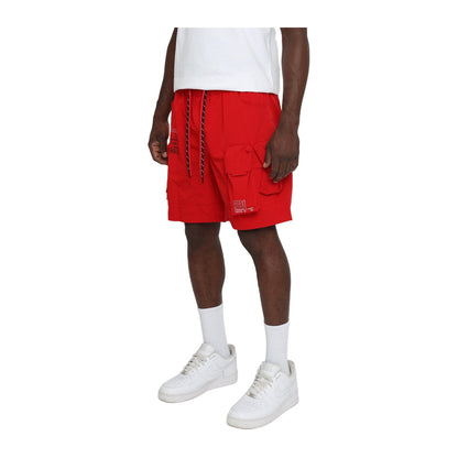Smoke Rise "Spec" Nylon Cargo Short — Red — Smoke Rise New York — view 3