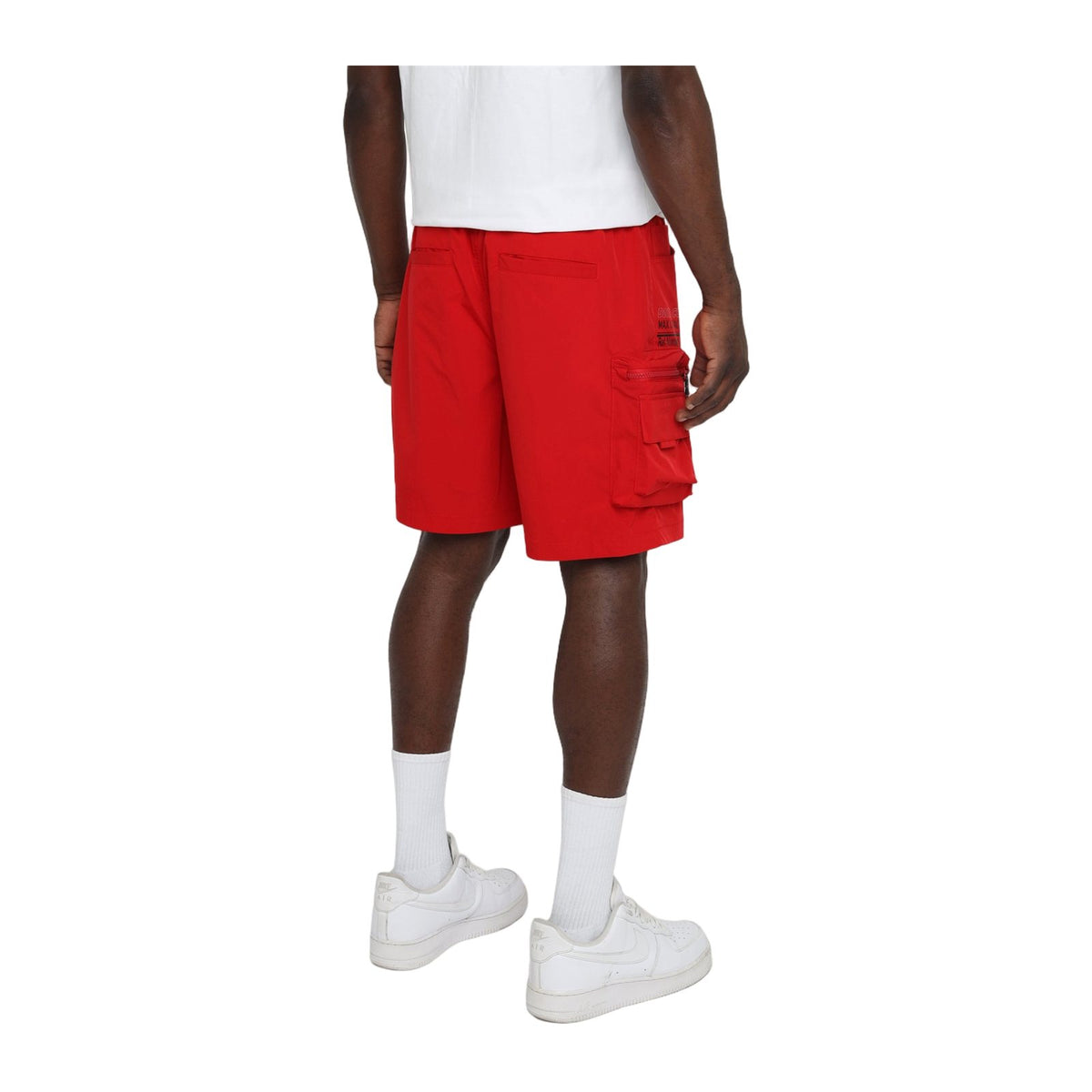 Smoke Rise "Spec" Nylon Cargo Short — Red — Smoke Rise New York — view 4