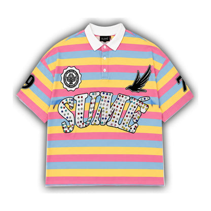 SUME 1978 Rugby Polo - Pastel Stripe — SUME — view 2