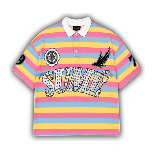 SUME 1978 Rugby Polo - Pastel Stripe — SUME — view 2