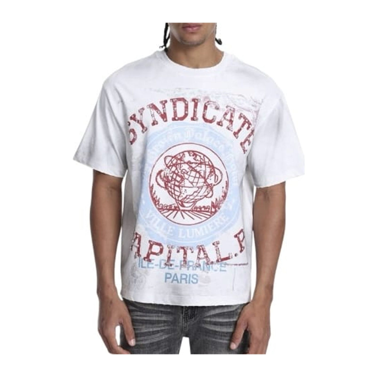 Syndicate "Capital P" Paris Tee — Vintage White — Syndicate — view 2
