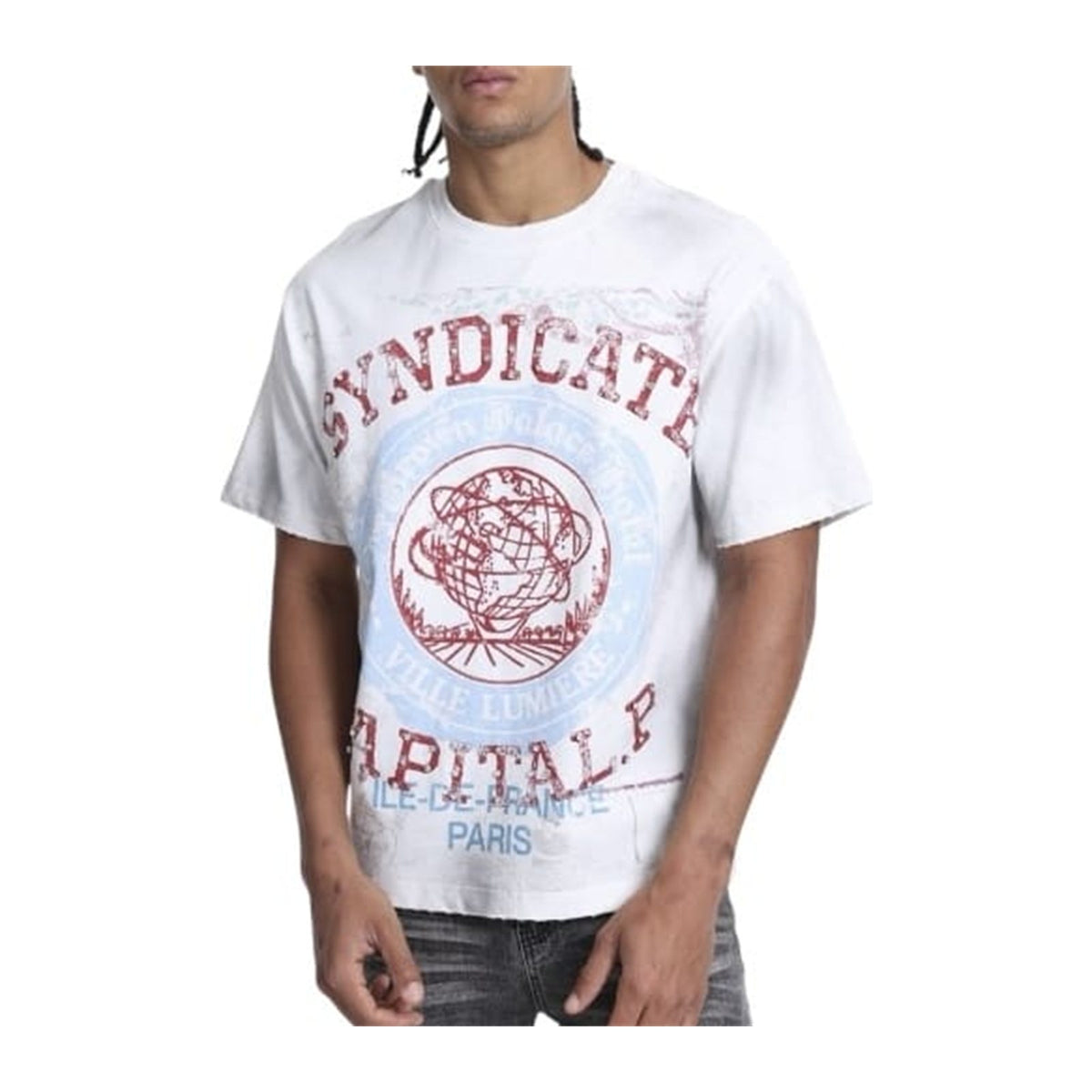 Syndicate "Capital P" Paris Tee — Vintage White — Syndicate — view 3