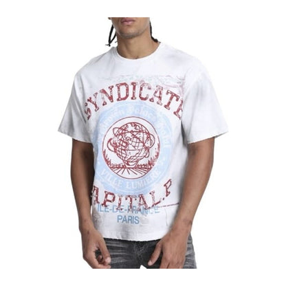 Syndicate "Capital P" Paris Tee — Vintage White — Syndicate — view 3