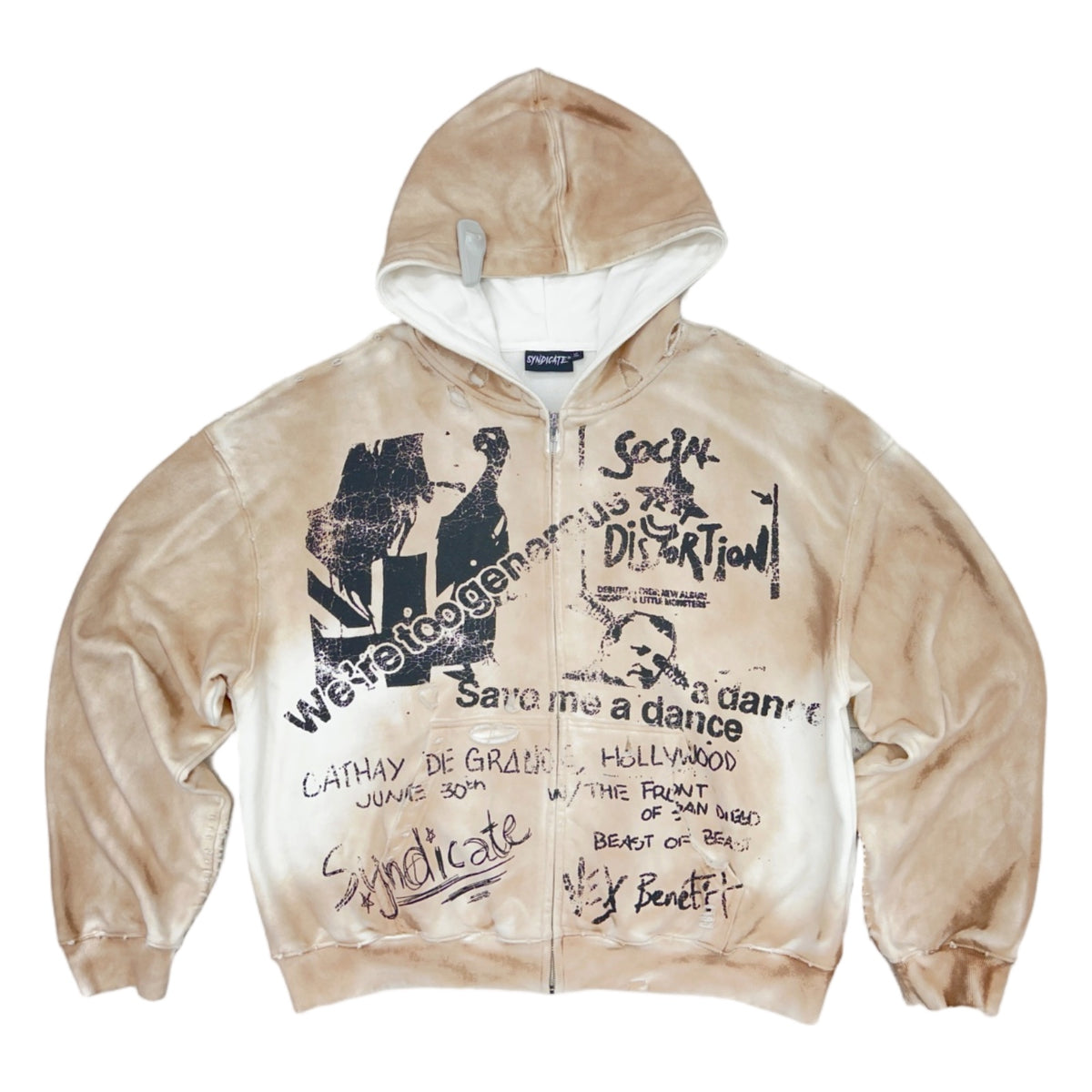 syndicate divine zip up brown