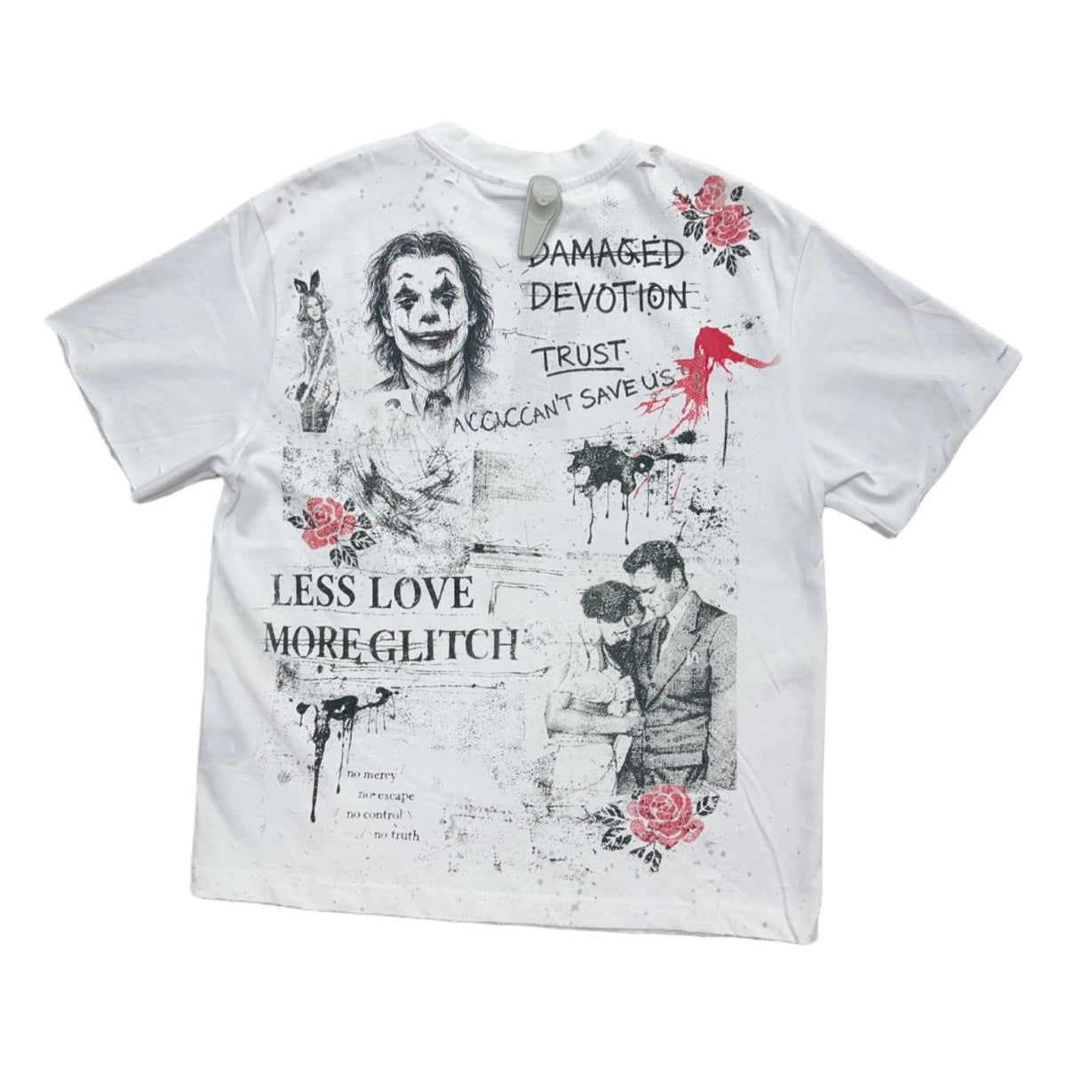 syndicate glitch white tee
