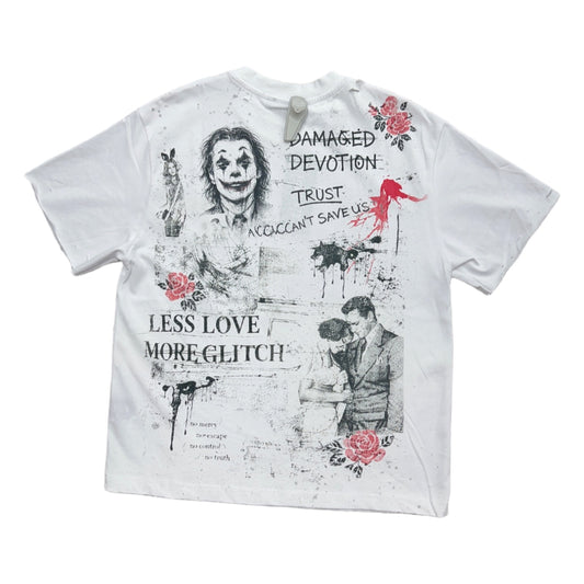 syndicate glitch white tee