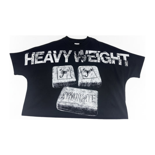 Syndicate "Heavy Weight" Scorpion Brick Tee — Black - ghost mannequin