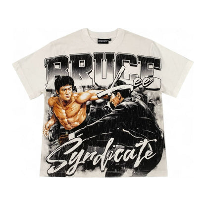 Syndicate "Little Dragon" Bruce Lee Tee — White — Syndicate — view 2