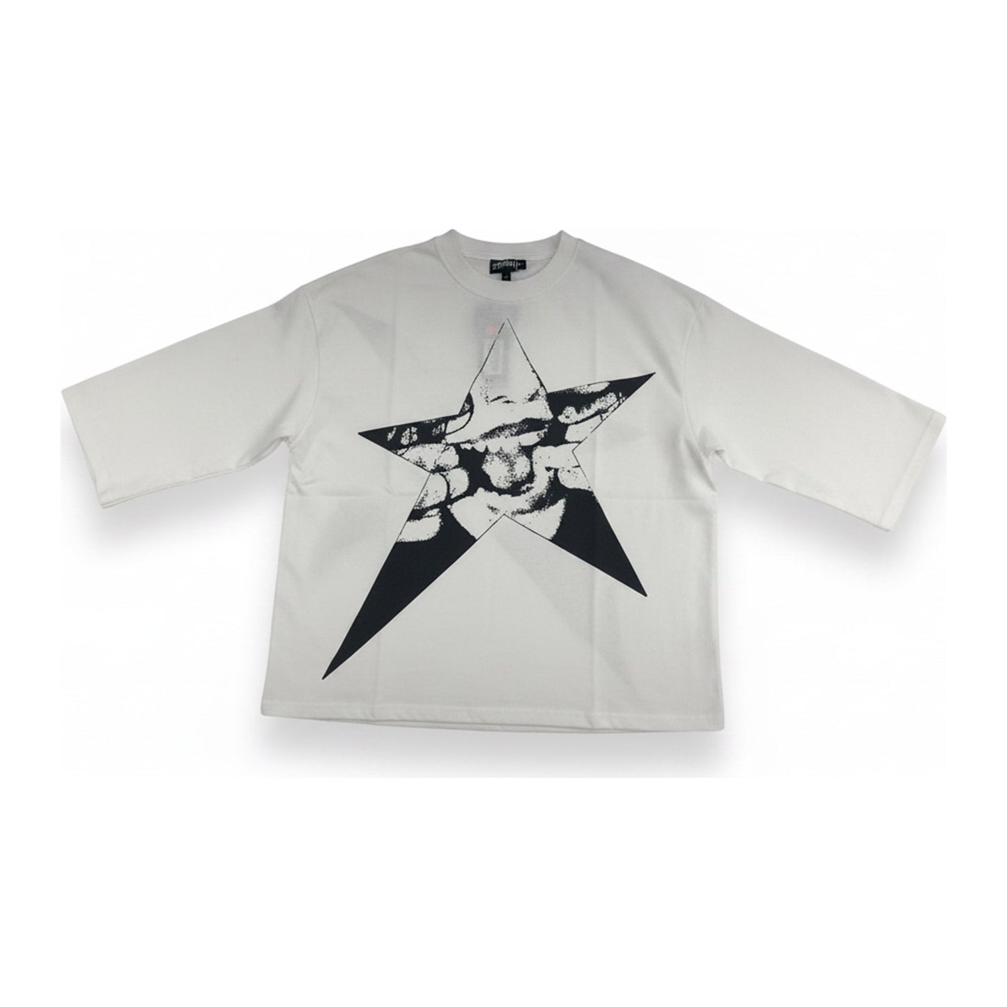 Syndicate "Star" Long Sleeve Tee — White - ghost mannequin