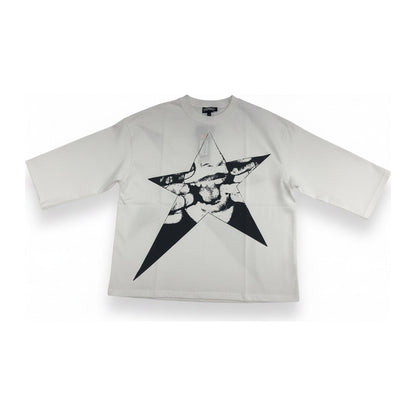 Syndicate "Star" Long Sleeve Tee — White - ghost mannequin