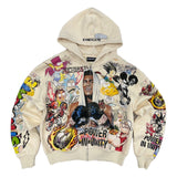 Syndicate “Unity” Zip-Up Hoodie — Beige
