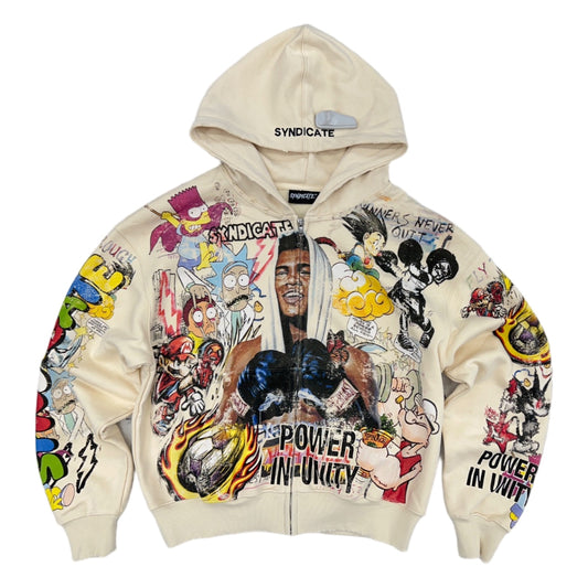 syndicate unity zip up beige